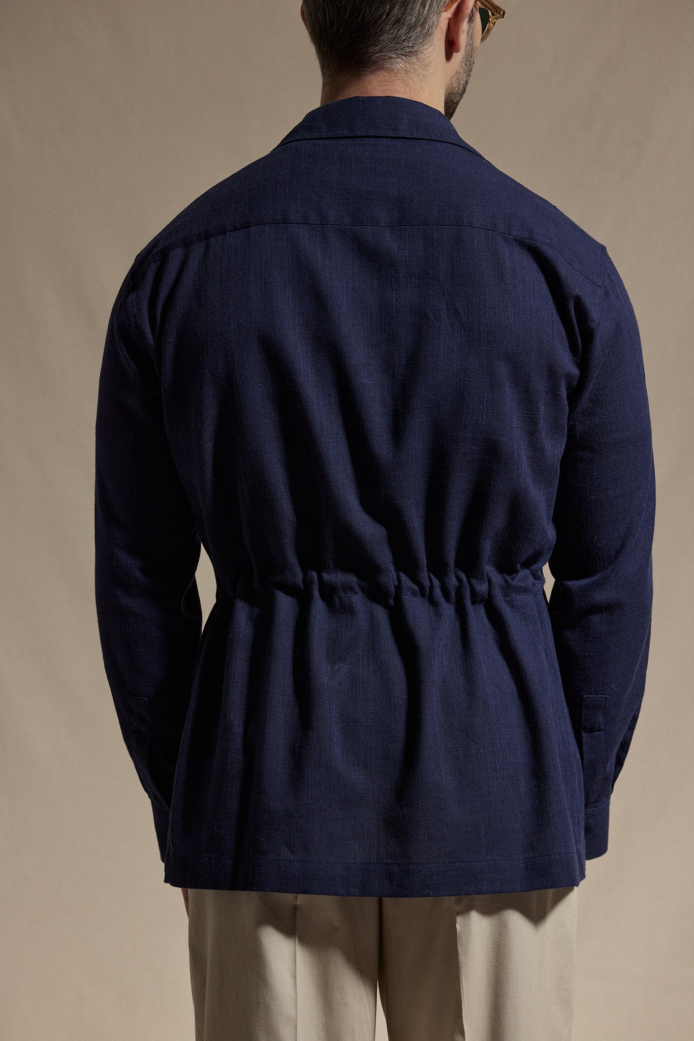 HAUS Linen Jungle Jacket - Navy