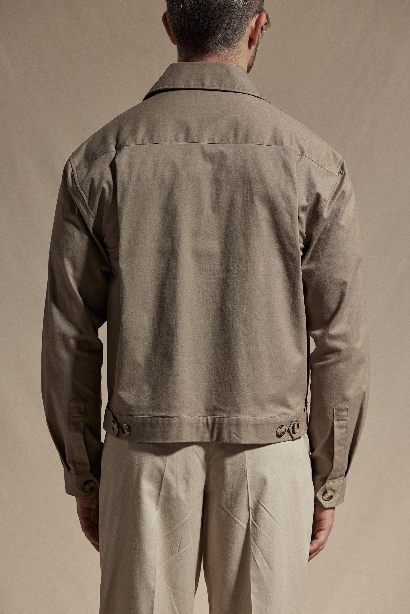 HAUS Cotton Flight Jacket - Taupe