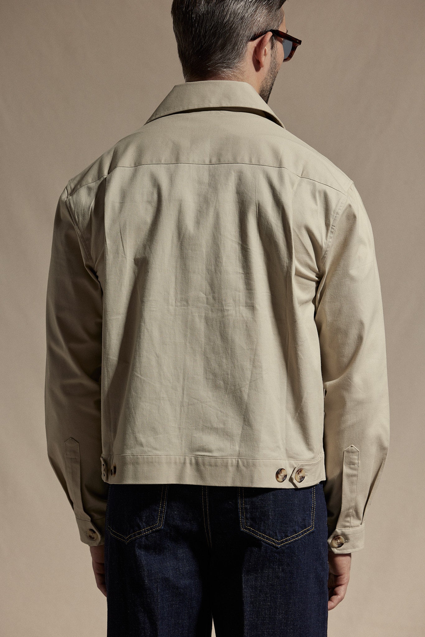 HAUS Cotton Flight Jacket - Beige