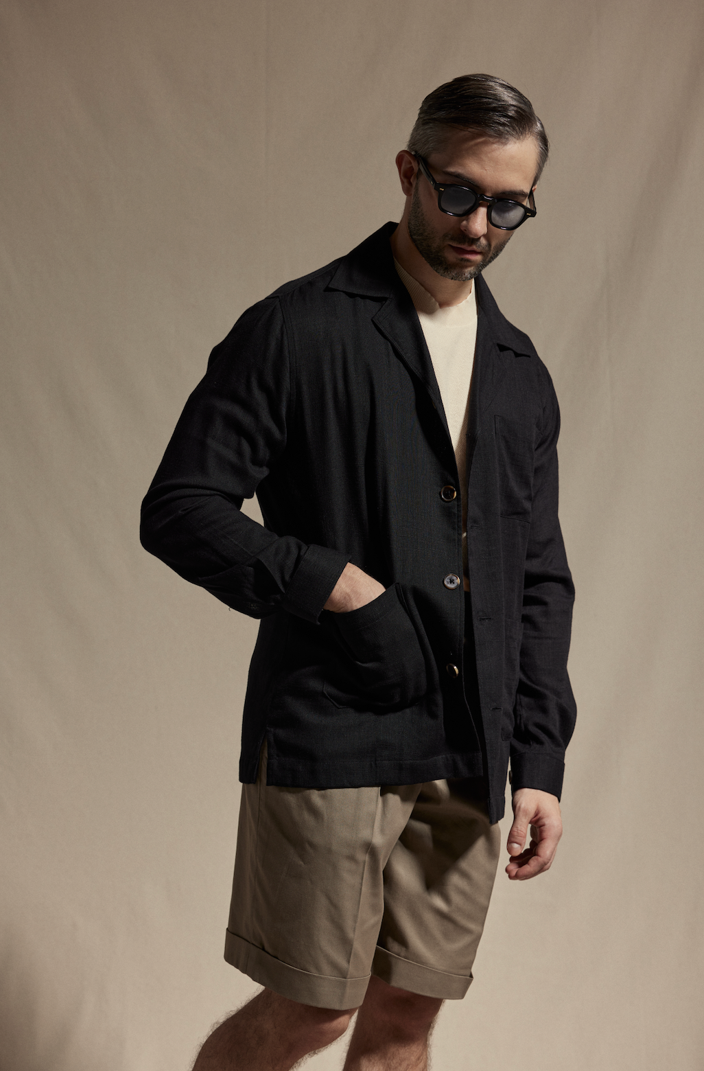 HAUS Linen Chore Jacket - Black