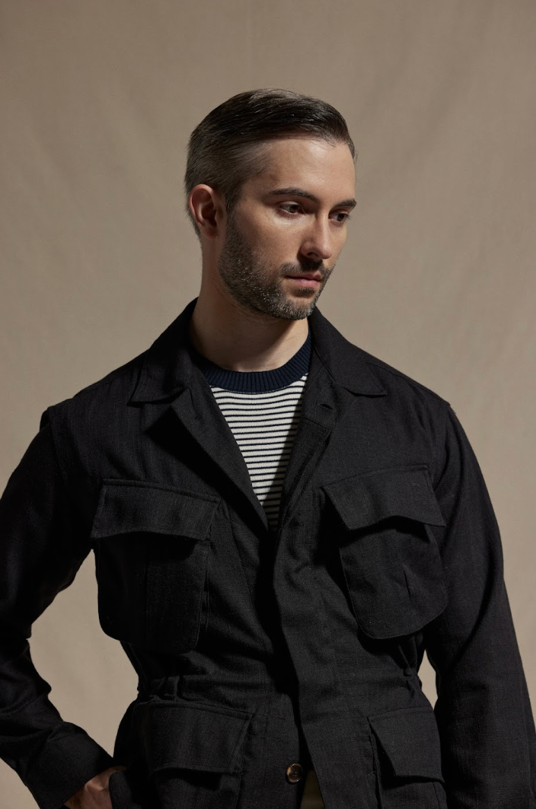 HAUS Linen Jungle Jacket - Black