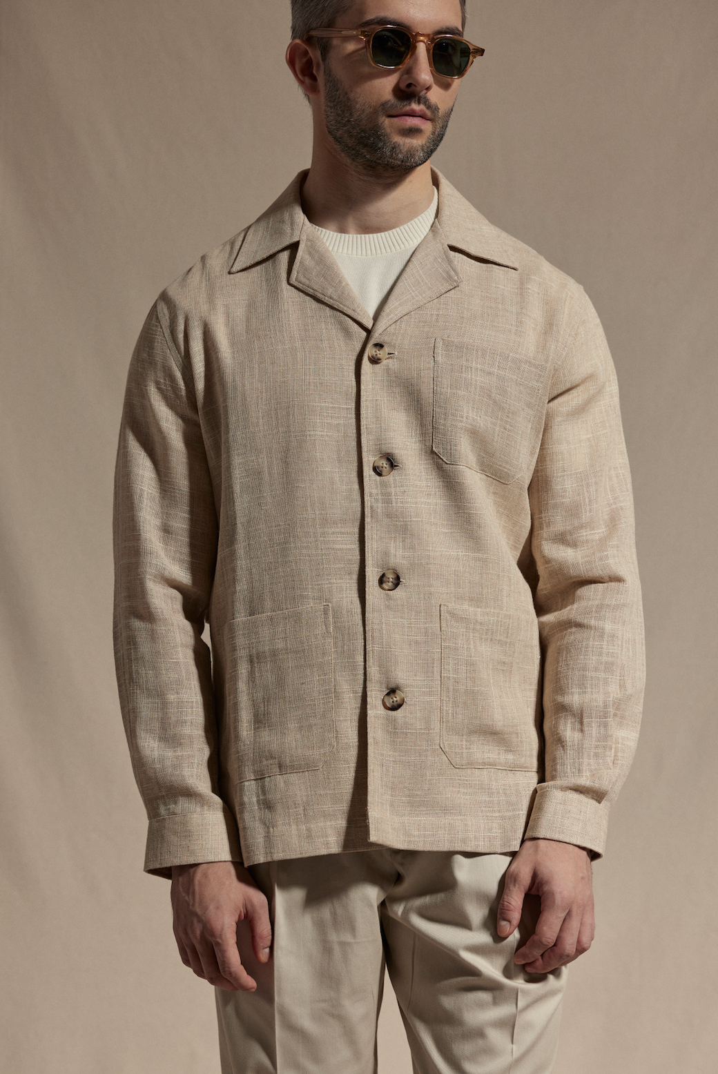 HAUS Linen Chore Jacket - Oat