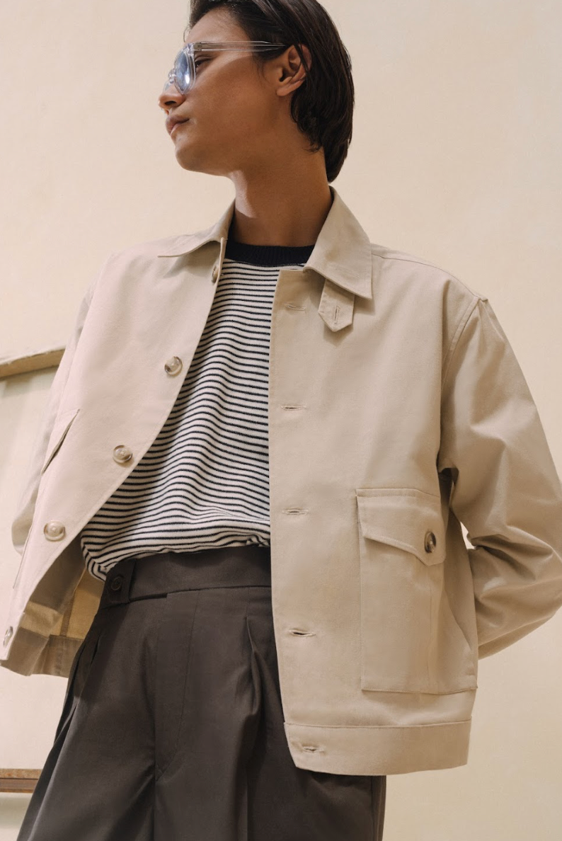 HAUS Cotton Flight Jacket - Beige