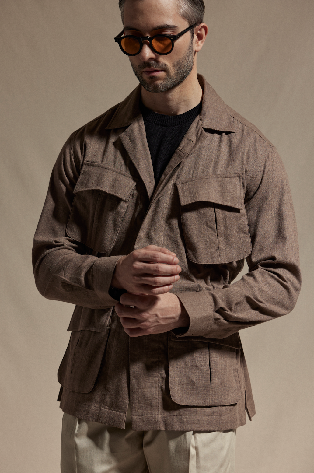 HAUS Linen Jungle Jacket - Hazelnut