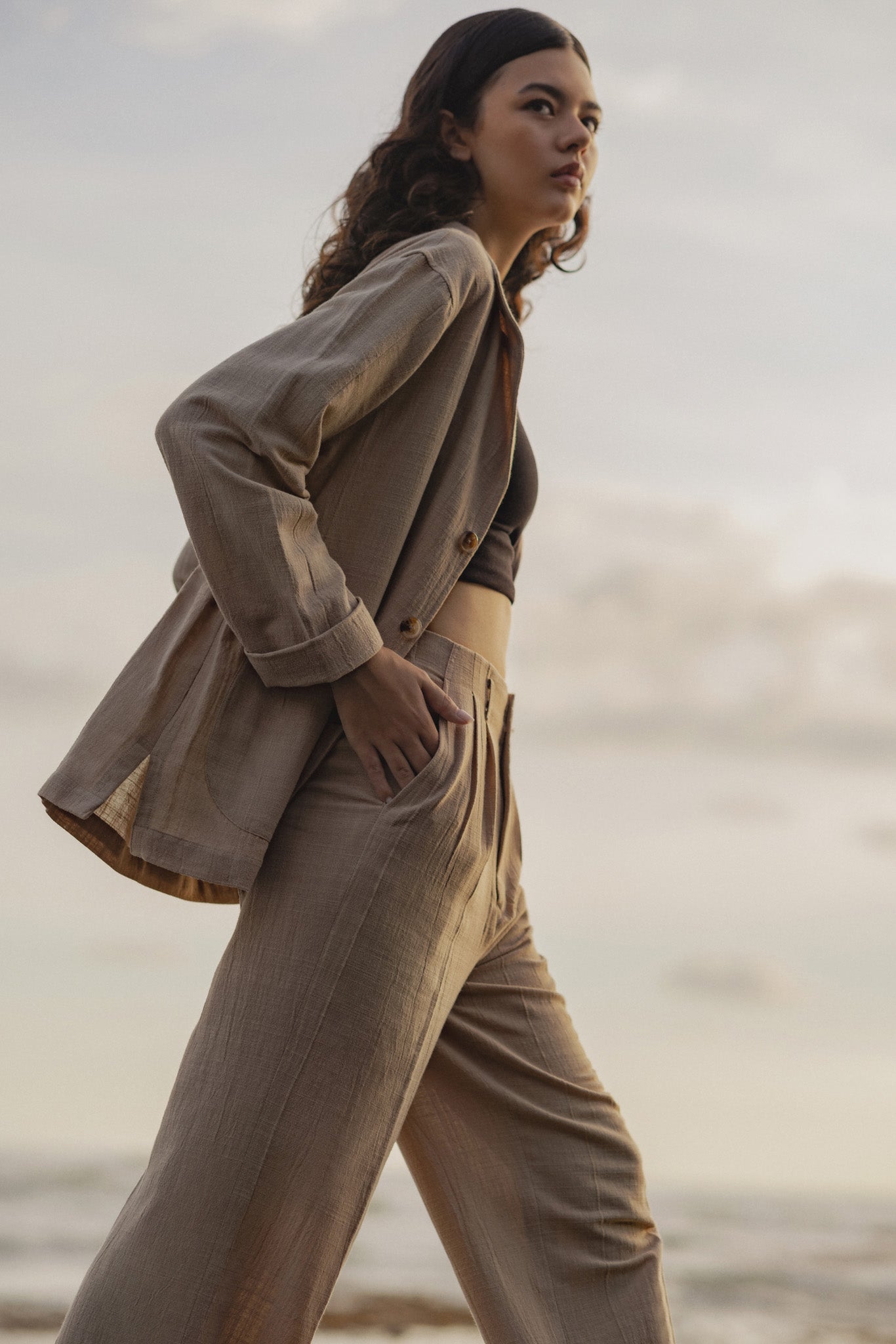 SOMA Linen Teba Jacket - Sand